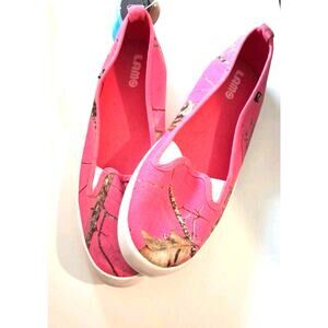 LAM Women's Camo Slip On Shoe Loafer 10 Pink Mossy Oak Hunting Camp Outdoors